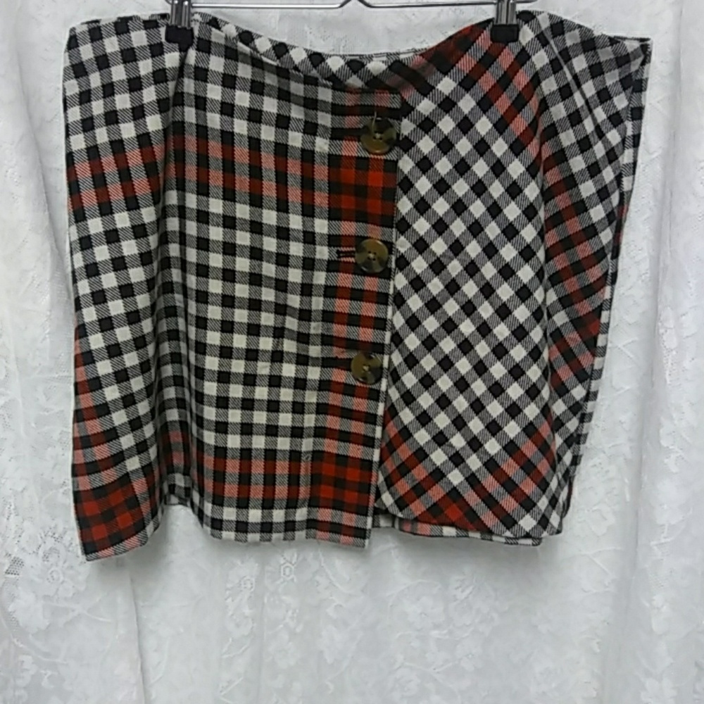 Who what wear plaid A line mini skirt